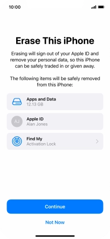 Press Continue. Press Continue.
