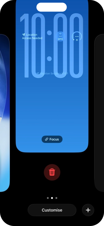 Press the delete icon. Press the delete icon.
