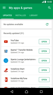 Press INSTALLED. Press INSTALLED.