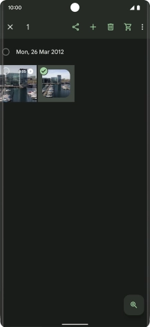 Press the required pictures or video clips to add them. Press the required pictures or video clips to add them.