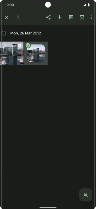 Press the required pictures or video clips to add them. Press the required pictures or video clips to add them.