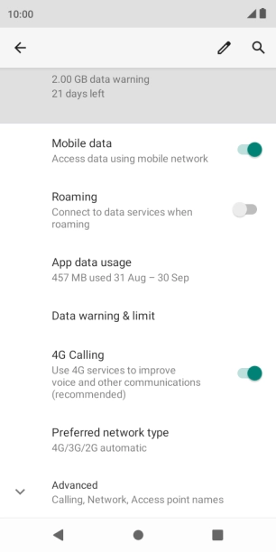 Press Advanced. Press Advanced.
