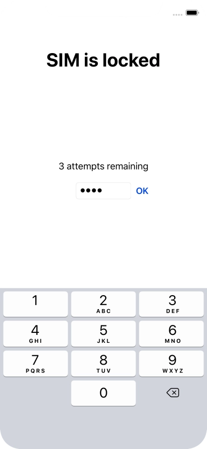 If your SIM is locked, key in your PIN and press OK. If your SIM is locked, key in your PIN and press OK.
