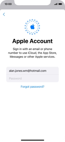 Press Password and key in the password for your Apple ID. Press Password and key in the password for your Apple ID.