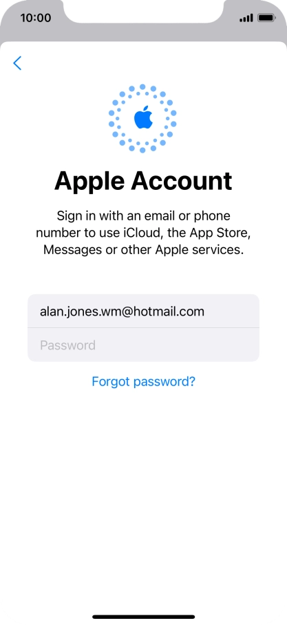 Press Password and key in the password for your Apple ID. Press Password and key in the password for your Apple ID.