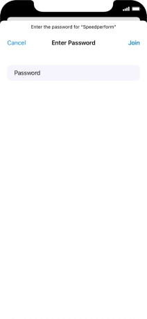 Key in the password for the Wi-Fi network and press Join. Key in the password for the Wi-Fi network and press Join.