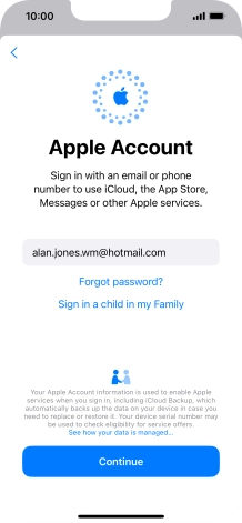 Press Continue. Press Continue.