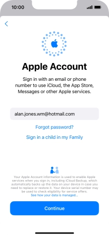 Press Continue. Press Continue.