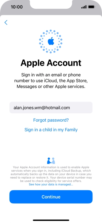 Press Continue. Press Continue.