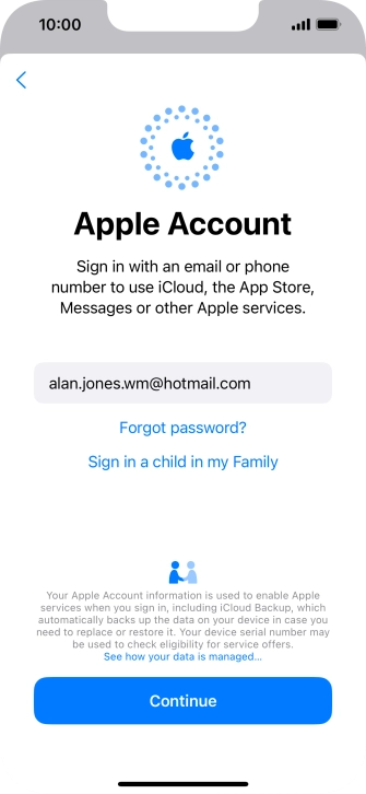 Press Continue. Press Continue.
