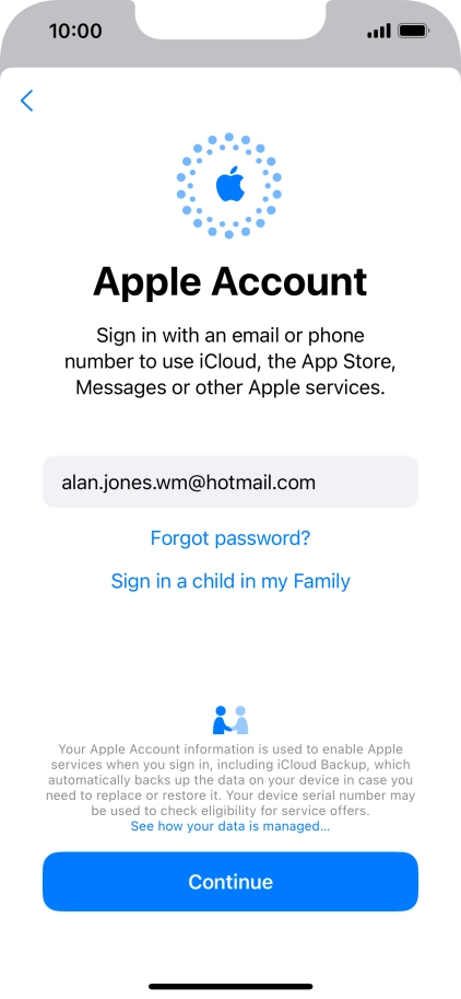 Press Continue. Press Continue.