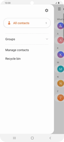 Press Manage contacts. Press Manage contacts.
