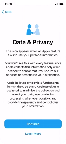 Press Continue. Press Continue.