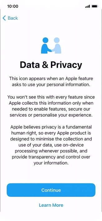 Press Continue. Press Continue.