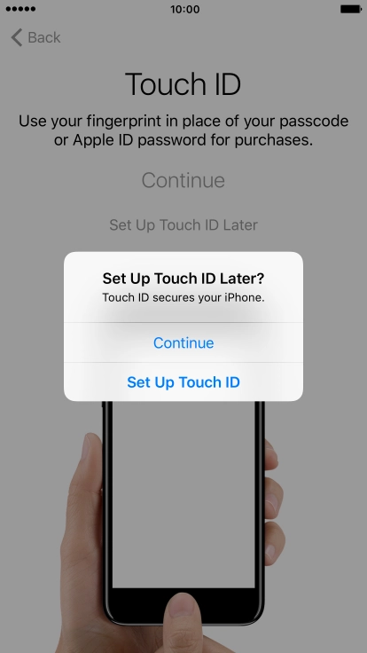 If you turn off the function, press Continue. If you turn off the function, press Continue.