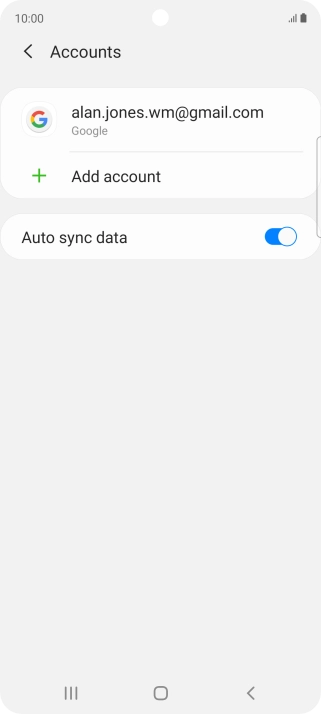 Press Add account. Press Add account.