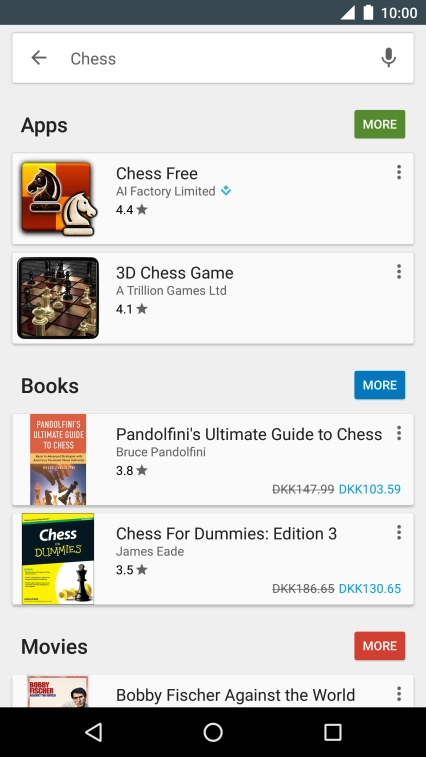 Press the required app. Press the required app.
