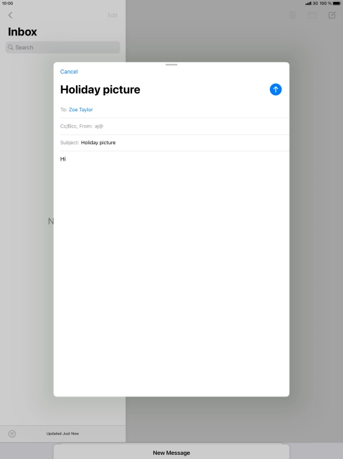 Press and hold the text input field until a pop-up menu is displayed. Press and hold the text input field until a pop-up menu is displayed.