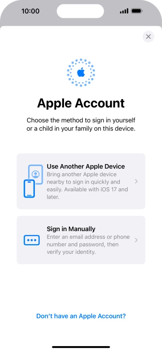 Press Sign in Manually. Press Sign in Manually.
