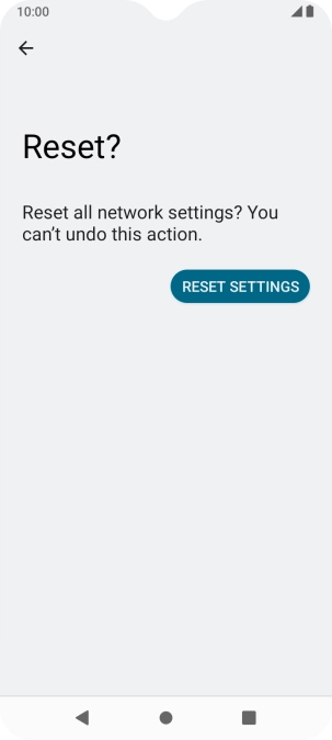 Press RESET SETTINGS. Press RESET SETTINGS.