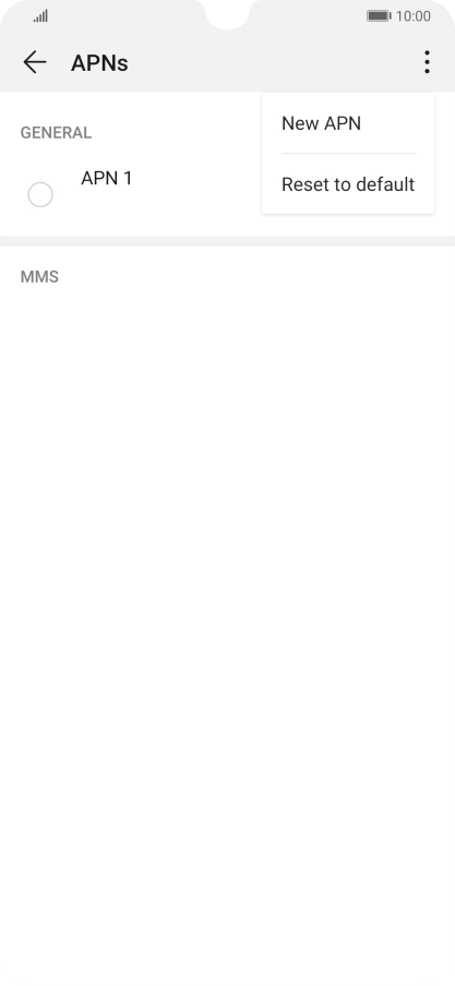 Press New APN. Press New APN.