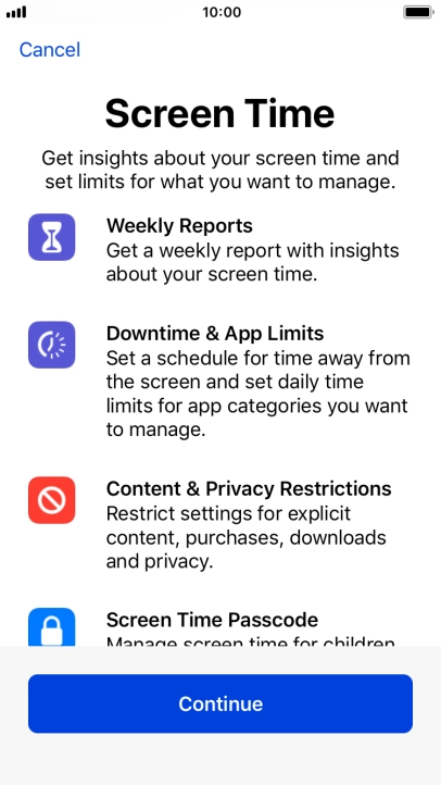 Press Continue. Press Continue.
