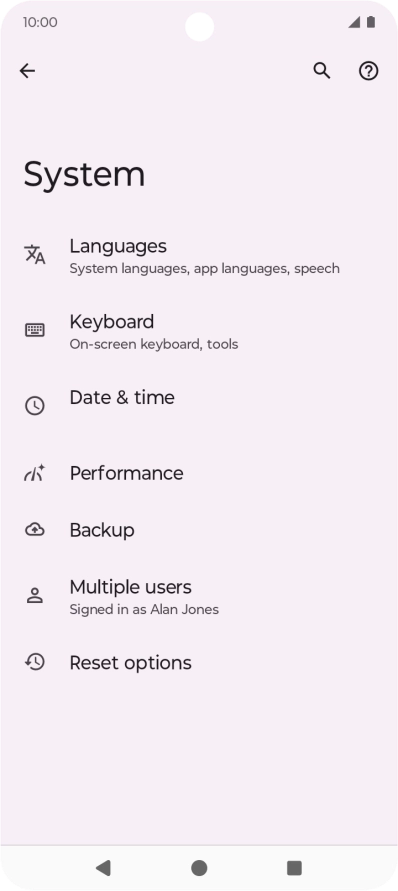 Press Reset options. Press Reset options.