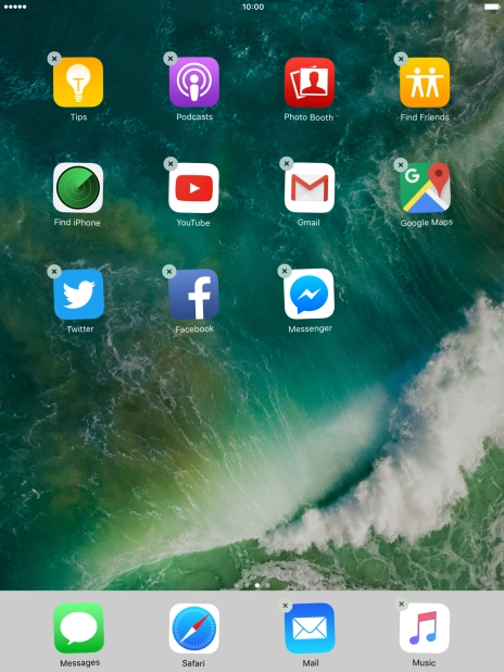 Press the delete icon. Press the delete icon.