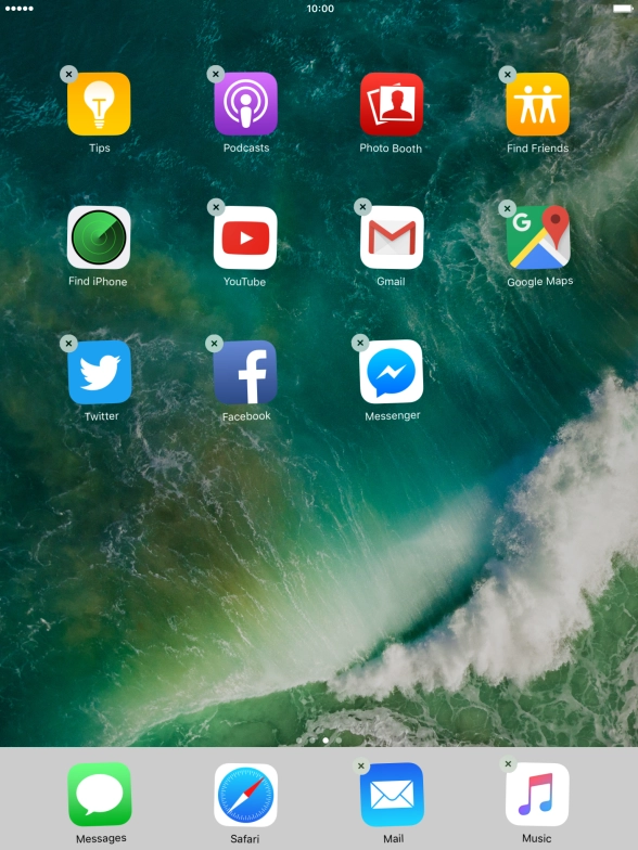 Press the delete icon. Press the delete icon.