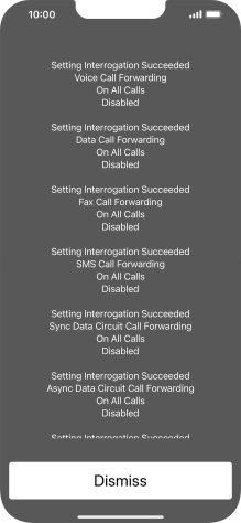 Press Dismiss. Press Dismiss.