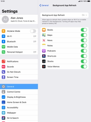 Press Background App Refresh. Press Background App Refresh.