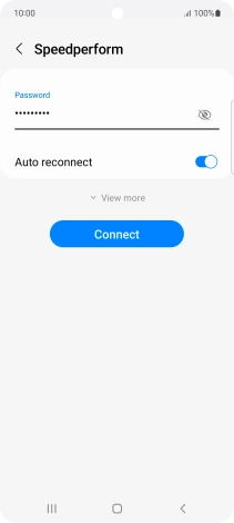 Key in the password for the Wi-Fi network and press Connect. Key in the password for the Wi-Fi network and press Connect.
