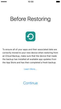 Press Continue. Press Continue.