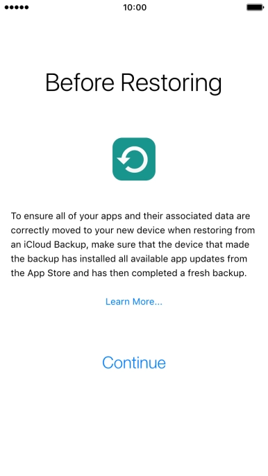 Press Continue. Press Continue.