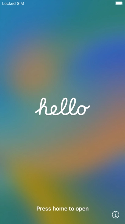 Press the Home key. Press the Home key.