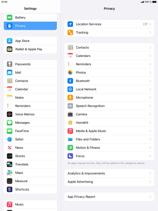 Press App Privacy Report. Press App Privacy Report.