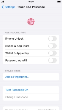 Press Turn Passcode On and key in a phone lock code of your own choice twice. Press Turn Passcode On and key in a phone lock code of your own choice twice.