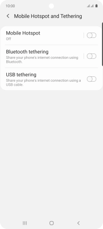 Press Mobile Hotspot. Press Mobile Hotspot.
