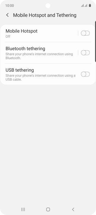Press Mobile Hotspot. Press Mobile Hotspot.