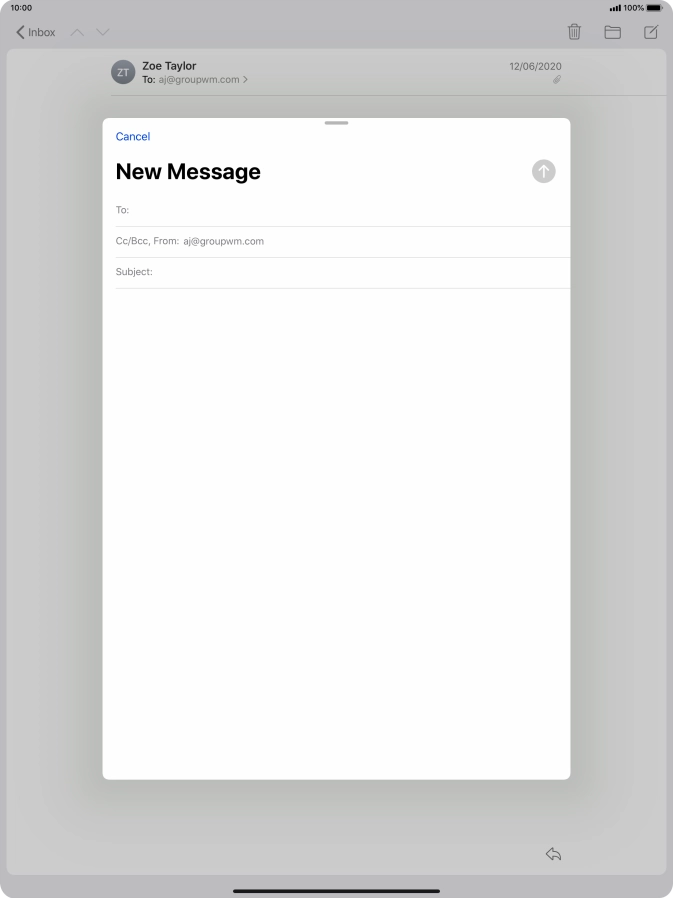Press To: and key in the first letters of the recipient's name. Press To: and key in the first letters of the recipient's name.