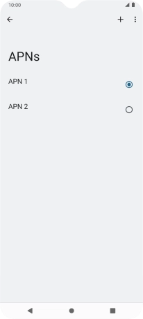 Press the field next to the data connection to activate it. Press the field next to the data connection to activate it.