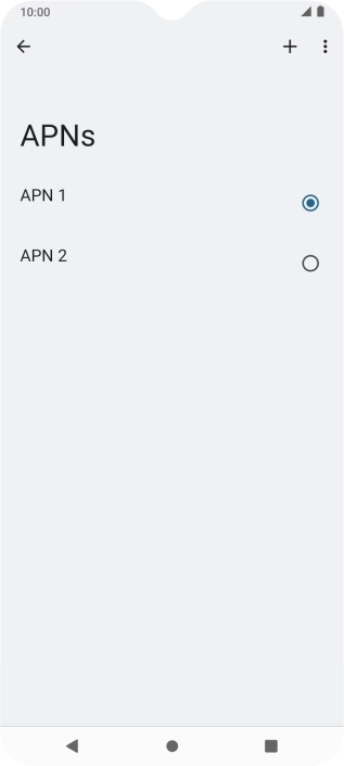 Press the field next to the data connection to activate it. Press the field next to the data connection to activate it.
