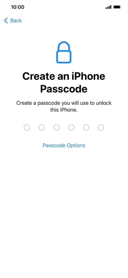 Press Passcode Options. Press Passcode Options.