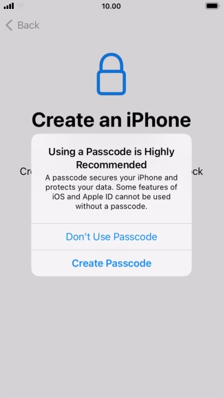 If you turn off the function, press Don't Use Passcode. If you turn off the function, press Don't Use Passcode.