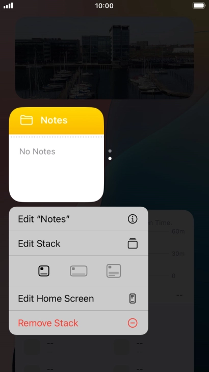 Press Edit Stack. Press Edit Stack.