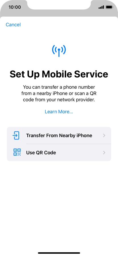 Press Use QR Code. Press Use QR Code.