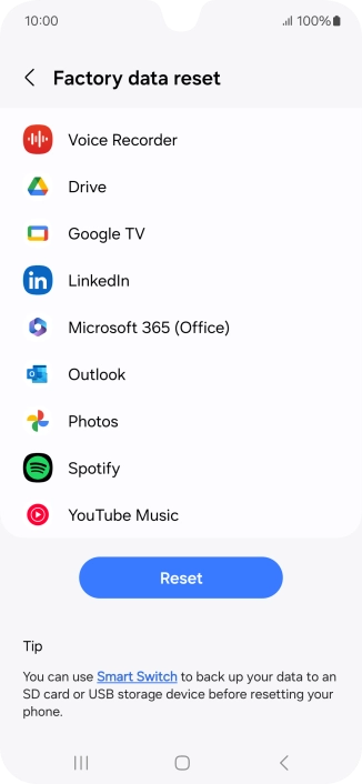 Press Reset. Press Reset.