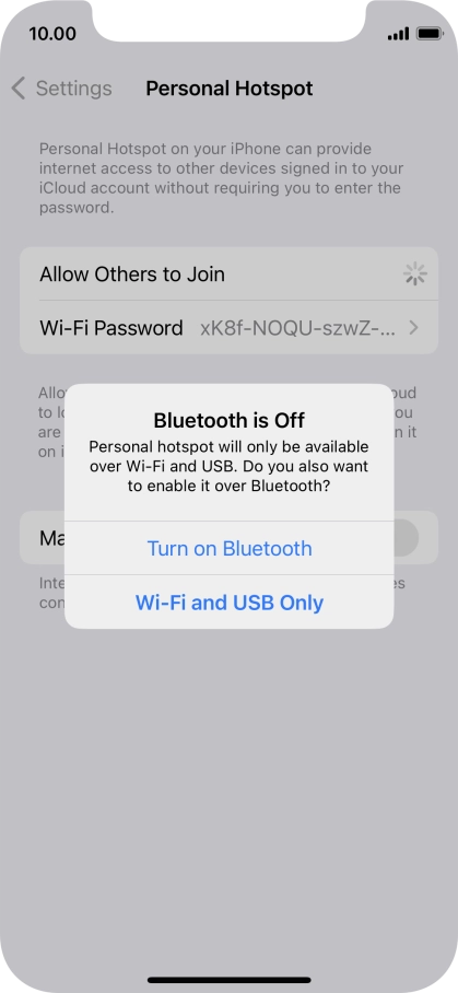 If Wi-Fi is turned on, press Wi-Fi and USB Only. If Wi-Fi is turned on, press Wi-Fi and USB Only.