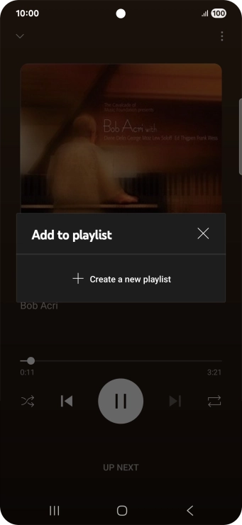 Press Create a new playlist. Press Create a new playlist.