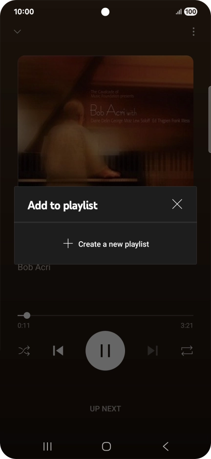 Press Create a new playlist. Press Create a new playlist.